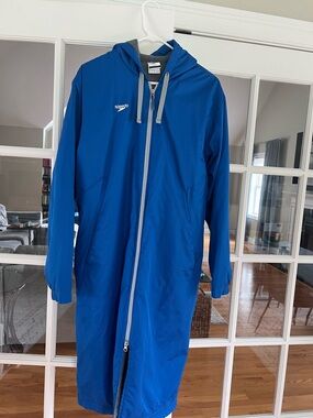 Speedo Royal Blue Hooded Swim Parka